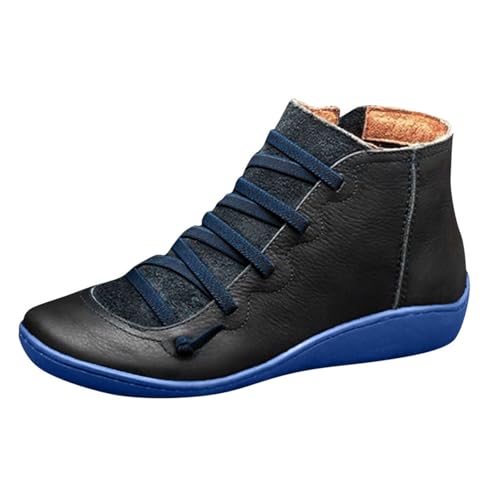 Générique Damenstiefel, Leder, Stiefeletten mit Reißverschluss, lässig, ohne Schnürsenkel, Reißverschluss, Chelsea-Stiefel, bequem, rutschfest, Retro-Stil, bestickt, 1 x Blau., 43 EU Générique Damenstiefel, Leder, Stiefeletten mit Reißverschluss, lässig, ohne Schnürsenkel, Reißverschluss, Chelsea-Stiefel, bequem, rutschfest, Retro-Stil, bestickt, 1 x Blau., 43 EU von Générique
