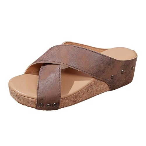 Générique Sandalen für Damen, bequem, Flip-Flops, Mode, Damen, Sandalen, Freizeitschuhe, bequeme Schuhe, Flip-Flops, Strandsandalen, Keilabsatz, für klassische Schuhe, Sommer, 2 x Braun, 36 EU Générique Sandalen für Damen, bequem, Flip-Flops, Mode, Damen, Sandalen, Freizeitschuhe, bequeme Schuhe, Flip-Flops, Strandsandalen, Keilabsatz, für klassische Schuhe, Sommer, 2 x Braun, 36 EU von Générique