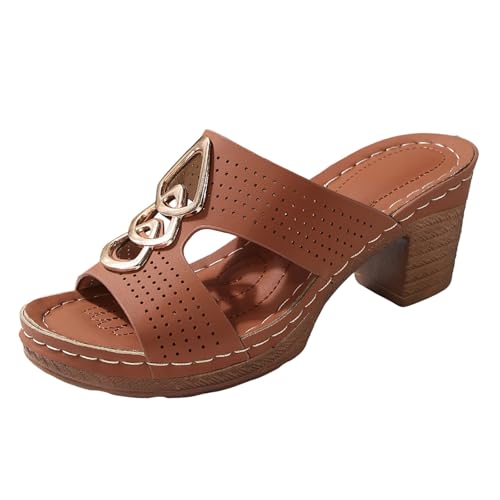 Générique Sandalen mit Absatz für Damen, Sandalen, Sommer, bequem, mit offenem Zehenbereich, für Kleider und Partyschuhe, Sommer, Komfort, hohe Absätze, Schnürschuhe, Sommerschuhe, C Braun, 38 EU Générique Sandalen mit Absatz für Damen, Sandalen, Sommer, bequem, mit offenem Zehenbereich, für Kleider und Partyschuhe, Sommer, Komfort, hohe Absätze, Schnürschuhe, Sommerschuhe, C Braun, 38 EU von Générique