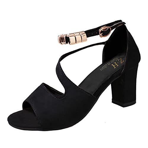 Générique Sandalen mit Absatz für Damen, Sandalen, für den Sommer, bequem, mit Knöchelriemen, mit Knöchelriemen, hohe Absätze, Schnürschuhe, Sommerschuhe, Le Noir B, 40 EU Générique Sandalen mit Absatz für Damen, Sandalen, für den Sommer, bequem, mit Knöchelriemen, mit Knöchelriemen, hohe Absätze, Schnürschuhe, Sommerschuhe, Le Noir B, 40 EU von Générique
