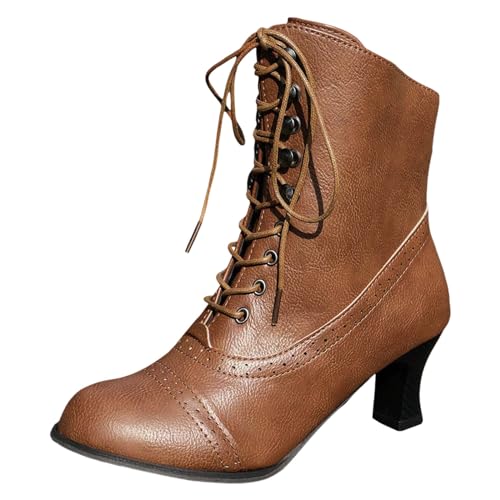 Générique Schwarze Damen-Stiefeletten für Damen, lässig, bequem, Cowboy, Vintage, Chelsea, Halbwadenstiefel, mit Absatz, ohne Schnürsenkel, hohe Schnürung, 2 x Braun, 37 EU Générique Schwarze Damen-Stiefeletten für Damen, lässig, bequem, Cowboy, Vintage, Chelsea, Halbwadenstiefel, mit Absatz, ohne Schnürsenkel, hohe Schnürung, 2 x Braun, 37 EU von Générique