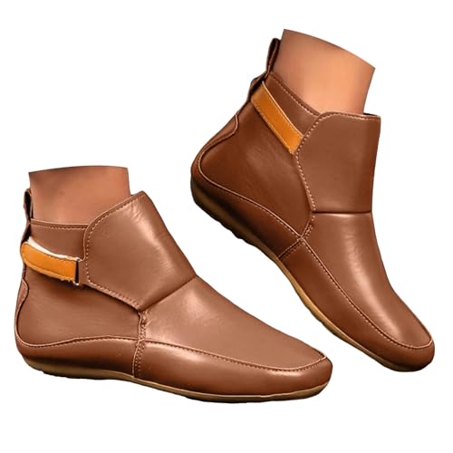 Générique Stiefeletten für Damen, Schwarz, bestickt, ohne Schnürsenkel, Retro-Stil, rutschfest, halbhoch, bequem, runder Zehenbereich, Cowboy-Chelsea-Stiefel, C Braun, 38 EU Générique Stiefeletten für Damen, Schwarz, bestickt, ohne Schnürsenkel, Retro-Stil, rutschfest, halbhoch, bequem, runder Zehenbereich, Cowboy-Chelsea-Stiefel, C Braun, 38 EU von Générique