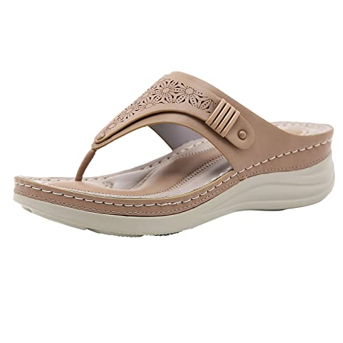 Générique Zehentrenner für Damen Sandalen für Strand und Pool, Zehentrenner, Flip-Flops, bequem, Strandschuhe, schick, A Beige, 40 EU Générique Zehentrenner für Damen Sandalen für Strand und Pool, Zehentrenner, Flip-Flops, bequem, Strandschuhe, schick, A Beige, 40 EU von Générique