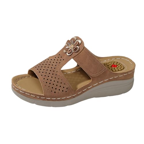 Hallux Valgus Orthopädische Sandalen, Sport- und Outdoor-Sandalen, für Damen, Sommer, bequem, Savateschuhe, Sommer, mit verstellbarer Schnalle, bequem, für Haus, Pool, Strand, braun, 40 EU Hallux Valgus Orthopädische Sandalen, Sport- und Outdoor-Sandalen, für Damen, Sommer, bequem, Savateschuhe, Sommer, mit verstellbarer Schnalle, bequem, für Haus, Pool, Strand, braun, 40 EU von Générique