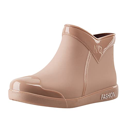 Kurze Hausschuhe für Damen, Größe 9, Regenstiefel, wasserdicht, Gartenschuhe, rutschfest, bequeme Innensohle, große Stiefel, Braun, mit Absatz, kaki, 39 EU Kurze Hausschuhe für Damen, Größe 9, Regenstiefel, wasserdicht, Gartenschuhe, rutschfest, bequeme Innensohle, große Stiefel, Braun, mit Absatz, kaki, 39 EU von Générique