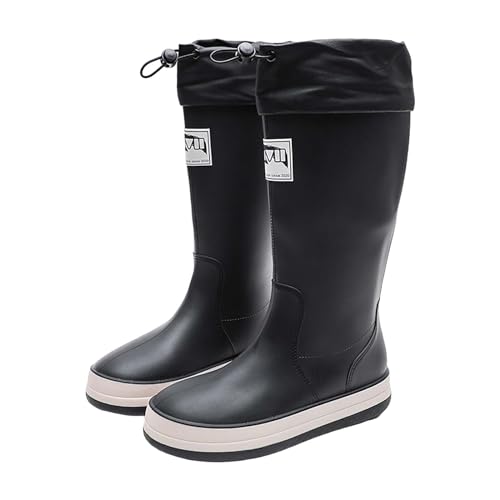 Ledergürtel, schwarz, lange und lässige Regenschuhe für Damen, kurze Stiefel, Outdoorschuhe für Herren, hohe Socken, Wandern, Schwarz, 42 EU Ledergürtel, schwarz, lange und lässige Regenschuhe für Damen, kurze Stiefel, Outdoorschuhe für Herren, hohe Socken, Wandern, Schwarz, 42 EU von Générique