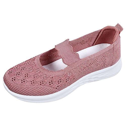 Orthopädische Damenschuhe, Sommer, leicht, bequem, aus Strick, atmungsaktiv, Sneakers und Sportschuhe, modisch, flach, Laufschuhe, Walking, Mokassin, bequem, Sneaker ohne Schnürsenkel, 01 Rosa., 38 EU Orthopädische Damenschuhe, Sommer, leicht, bequem, aus Strick, atmungsaktiv, Sneakers und Sportschuhe, modisch, flach, Laufschuhe, Walking, Mokassin, bequem, Sneaker ohne Schnürsenkel, 01 Rosa., 38 EU von Générique