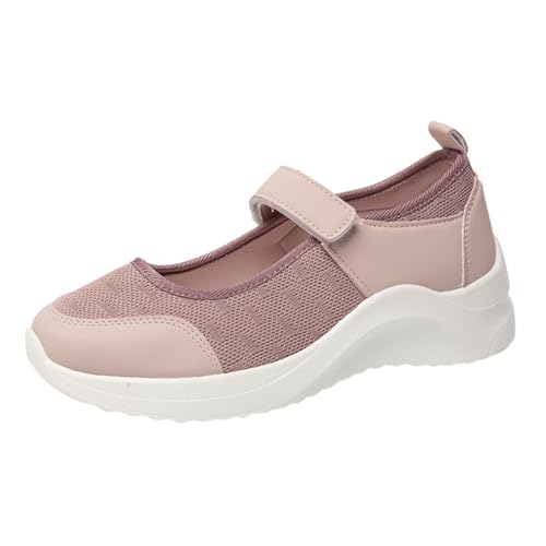Orthopädische Damenschuhe aus Strick, atmungsaktiv, bequem, Sommer, leicht, Sneaker, ohne Schnürsenkel, flach, Sneaker und Sportschuhe, modisch, bequem, Ballerinas, Laufen, Walking, Mokassin, 01 Rosa Orthopädische Damenschuhe aus Strick, atmungsaktiv, bequem, Sommer, leicht, Sneaker, ohne Schnürsenkel, flach, Sneaker und Sportschuhe, modisch, bequem, Ballerinas, Laufen, Walking, Mokassin, 01 Rosa von Générique