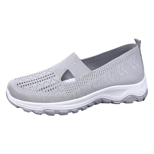 Orthopädische Damenschuhe aus atmungsaktivem Mesh, bequem, Sommer, leicht, Sneaker, ohne Schnürsenkel, bequem, flache Mokassin Sneakers und Sportschuhe, Laufmode, Walking, Ballerinas, 01 Grey, 37 EU Orthopädische Damenschuhe aus atmungsaktivem Mesh, bequem, Sommer, leicht, Sneaker, ohne Schnürsenkel, bequem, flache Mokassin Sneakers und Sportschuhe, Laufmode, Walking, Ballerinas, 01 Grey, 37 EU von Générique