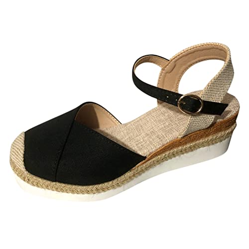 Orthopädische Sandalen mit offenem Zehenbereich für Damen, Keilabsatz, Sportsandale, Sommerwandersandale, leicht, offener Zehenbereich, Trekking-Schuhe, volle Größe, Schwarz, 41 EU Orthopädische Sandalen mit offenem Zehenbereich für Damen, Keilabsatz, Sportsandale, Sommerwandersandale, leicht, offener Zehenbereich, Trekking-Schuhe, volle Größe, Schwarz, 41 EU von Générique
