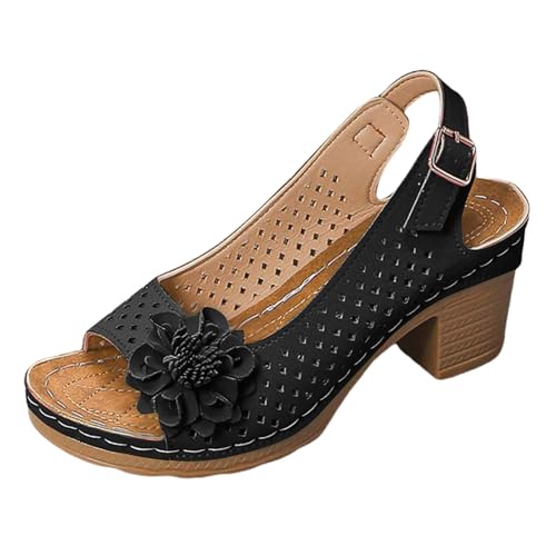 Sandalen für Damen, Absatz, Sandalen, Sommer, bequem, Sommer, Komfort, hohe Absätze, Schnürung, Peep Toe, mit Absatz, Fischmund, Sommerschuhe, B le Noir, 39 EU Sandalen für Damen, Absatz, Sandalen, Sommer, bequem, Sommer, Komfort, hohe Absätze, Schnürung, Peep Toe, mit Absatz, Fischmund, Sommerschuhe, B le Noir, 39 EU von Générique