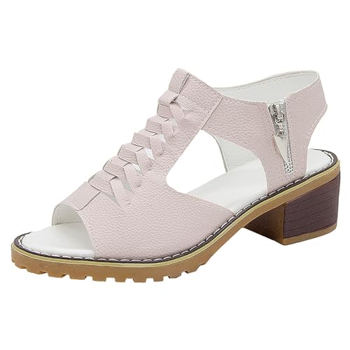 Sandalen mit Absatz für Damen, Sandalen, Sommer, bequem, bequem, Fisch, Mund, Peep Toe, Knöchelriemen, hohe Absätze, Schnürschuhe, Sommerschuhe, Beige B, 41 EU Sandalen mit Absatz für Damen, Sandalen, Sommer, bequem, bequem, Fisch, Mund, Peep Toe, Knöchelriemen, hohe Absätze, Schnürschuhe, Sommerschuhe, Beige B, 41 EU von Générique