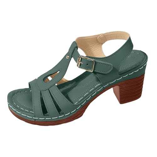 Sandalen mit Absatz für Damen, Sandalen, für Damen, bequem, Sommersandale, Peep Toe mit Knöchelriemen, für Kleider und Partyschuhe, Chunky mit Absatz, Sommer, bequem, Sommerschuhe, 2 g, 43 EU Sandalen mit Absatz für Damen, Sandalen, für Damen, bequem, Sommersandale, Peep Toe mit Knöchelriemen, für Kleider und Partyschuhe, Chunky mit Absatz, Sommer, bequem, Sommerschuhe, 2 g, 43 EU von Générique