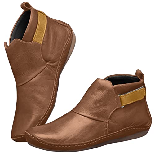 Schwarze Damen-Stiefel, Stiefeletten, bequem, halbhoch, für den Außenbereich, bestickt, rutschfest, mit Reißverschluss, halbhohe Stiefel, Chelsea-Stiefel, Braun A., 42 EU Schwarze Damen-Stiefel, Stiefeletten, bequem, halbhoch, für den Außenbereich, bestickt, rutschfest, mit Reißverschluss, halbhohe Stiefel, Chelsea-Stiefel, Braun A., 42 EU von Générique