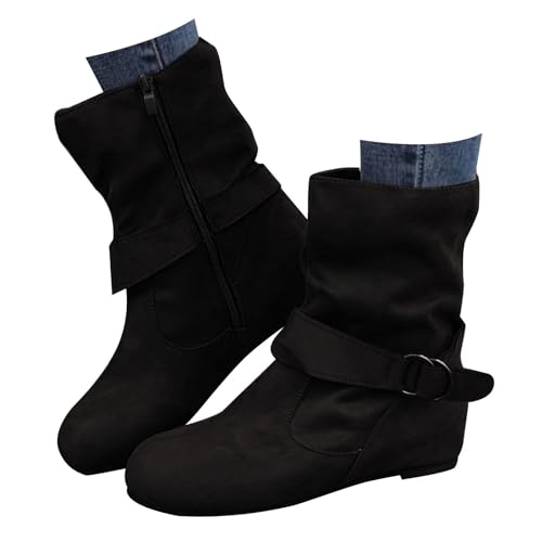 Schwarze Damen-Stiefel, Stiefeletten, lässig, Freizeit, runde Spitze, für den Außenbereich, Chelsea-Stiefel, Cowboy-Stiefel, Vintage, bequem, Retro-Stil, Le Noir C, 42 EU Schwarze Damen-Stiefel, Stiefeletten, lässig, Freizeit, runde Spitze, für den Außenbereich, Chelsea-Stiefel, Cowboy-Stiefel, Vintage, bequem, Retro-Stil, Le Noir C, 42 EU von Générique
