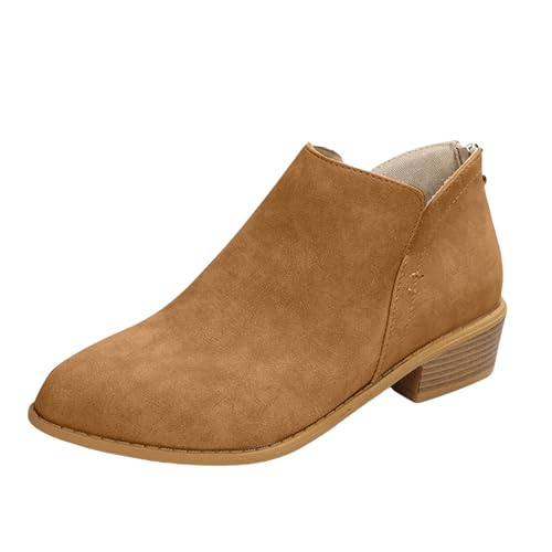 Schwarze Damen-Stiefel für Damen, Freizeit, Outdoor, bequem, einfarbig, Halbwadenstiefel, Retro-Stil, mit Absatz, ohne Schnürung, Chelsea-Stiefel, B Braun., 41 EU Schwarze Damen-Stiefel für Damen, Freizeit, Outdoor, bequem, einfarbig, Halbwadenstiefel, Retro-Stil, mit Absatz, ohne Schnürung, Chelsea-Stiefel, B Braun., 41 EU von Générique