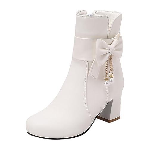 Schwarze Damen-Stiefeletten, modisch, klassisch, Cowboy, mit Knöchelabsatz, Chelsea-Stiefel, Retro-Stil, bestickt, mit Reißverschluss, Weiß Ba, 41 EU Schwarze Damen-Stiefeletten, modisch, klassisch, Cowboy, mit Knöchelabsatz, Chelsea-Stiefel, Retro-Stil, bestickt, mit Reißverschluss, Weiß Ba, 41 EU von Générique