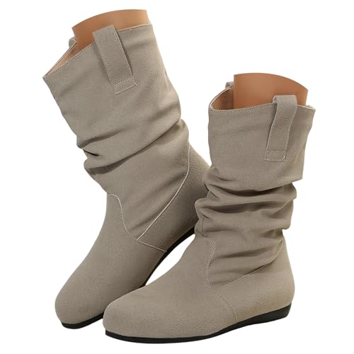 Stiefeletten für Damen, Schwarz, bestickt, Freizeit, hohe Schnürung, bequem, Cowboy-Stiefel, mit Chelsea-Absatz, Grau 2., 42 EU Stiefeletten für Damen, Schwarz, bestickt, Freizeit, hohe Schnürung, bequem, Cowboy-Stiefel, mit Chelsea-Absatz, Grau 2., 42 EU von Générique