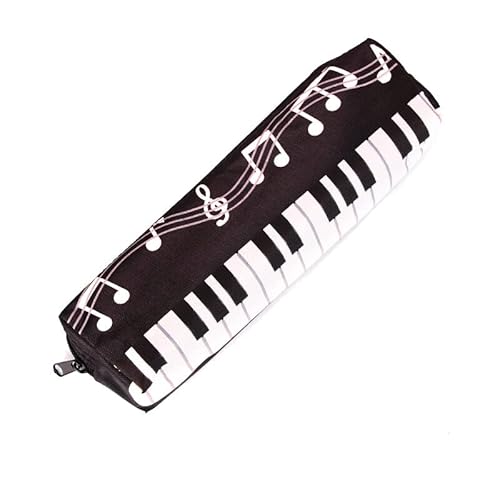 1 x Federmäppchen mit Musiknoten, Klaviertastatur, großes Fassungsvermögen, Schreibwaren, Büro, Schule, Studenten, Preise, nützlich und praktisch, weiß, M, Steak-Besteck 1 x Federmäppchen mit Musiknoten, Klaviertastatur, großes Fassungsvermögen, Schreibwaren, Büro, Schule, Studenten, Preise, nützlich und praktisch, weiß, M, Steak-Besteck von Generisch