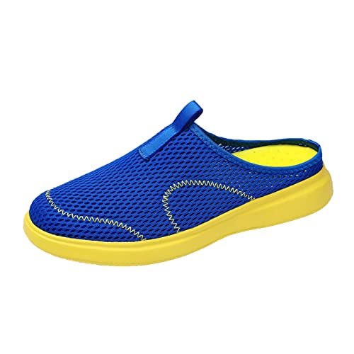 111 Sneaker, leicht, atmungsaktiv, Netzstoff, modisch, Sommer, Herren, Freizeitschuhe, atmungsaktives Netzgewebe, flache Abnutzung, leicht, lässig, halbe Hausschuhe, blau, 42 2/3 EU 111 Sneaker, leicht, atmungsaktiv, Netzstoff, modisch, Sommer, Herren, Freizeitschuhe, atmungsaktives Netzgewebe, flache Abnutzung, leicht, lässig, halbe Hausschuhe, blau, 42 2/3 EU von Generisch