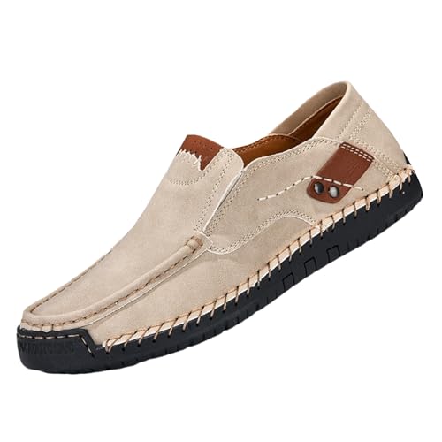 2024 Neue Herren-Freizeitschuhe, koreanische Version der atmungsaktiven handgefertigten Sojabohnen-Lederschuhe, lässiger Anzugschuh für Herren, breit, beige, 40 2/3 EU 2024 Neue Herren-Freizeitschuhe, koreanische Version der atmungsaktiven handgefertigten Sojabohnen-Lederschuhe, lässiger Anzugschuh für Herren, breit, beige, 40 2/3 EU von Generisch