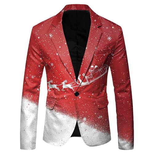 2024 Weihnachtsjacke Herren Weihnachtssakko Fasching Weihnachtsblazer Xmas Anzug Weihnachtsmotiv Weihnachtsjacken Festliches Outfit Lässiger Button Mantel Leisure Jacket Männer Party Kostüme 2024 Weihnachtsjacke Herren Weihnachtssakko Fasching Weihnachtsblazer Xmas Anzug Weihnachtsmotiv Weihnachtsjacken Festliches Outfit Lässiger Button Mantel Leisure Jacket Männer Party Kostüme von Generisch