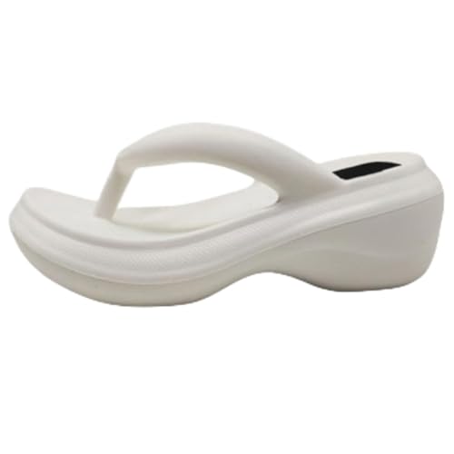 2025 Damen-Flip-Flop-Tanga-Sandale mit Fußgewölbeunterstützung, EVA, lässiger Walking-Keil, Flip-Flops für Sommer, Strand, Hausschuhe, weiß, 37 EU 2025 Damen-Flip-Flop-Tanga-Sandale mit Fußgewölbeunterstützung, EVA, lässiger Walking-Keil, Flip-Flops für Sommer, Strand, Hausschuhe, weiß, 37 EU von Generisch