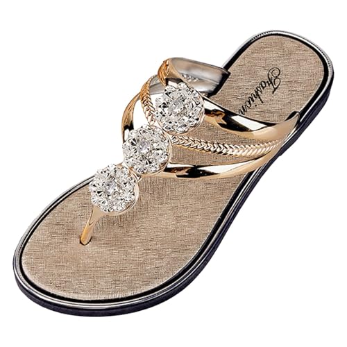 2025 Flip Flop für Damen, stilvolle Damen-Hausschuhe, täglich, lässig, Outdoor, Sommer, Flip-Flops mit Strass, Tanga-Design, perfekte Strandkleider und lässige Shorts, Bademäntel, warm, weich, mit 2025 Flip Flop für Damen, stilvolle Damen-Hausschuhe, täglich, lässig, Outdoor, Sommer, Flip-Flops mit Strass, Tanga-Design, perfekte Strandkleider und lässige Shorts, Bademäntel, warm, weich, mit von Generisch