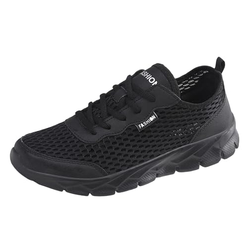 2025 leichte atmungsaktive Netz-Schuhe für Herren, Laufschuhe, Netzstoff, Schnürung, große Größe, lässige Sneaker, Sneaker, Stiefel, Herren, Größe S, Schwarz , 39 2/3 EU 2025 leichte atmungsaktive Netz-Schuhe für Herren, Laufschuhe, Netzstoff, Schnürung, große Größe, lässige Sneaker, Sneaker, Stiefel, Herren, Größe S, Schwarz , 39 2/3 EU von Generisch