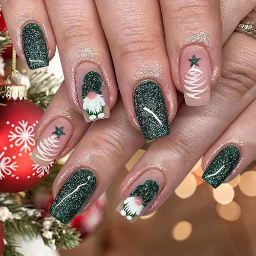 24 Stück Künstliche Nägel Kurz, Weihnachten Press On Nails zum Aufkleben, Christmas Falsche Nails Full Cover Kunstnägel mit Nagelkleber, Eckig Weihnachten Cute Acryl Fingernägel (Y, Einheitsgröße) 24 Stück Künstliche Nägel Kurz, Weihnachten Press On Nails zum Aufkleben, Christmas Falsche Nails Full Cover Kunstnägel mit Nagelkleber, Eckig Weihnachten Cute Acryl Fingernägel (Y, Einheitsgröße) von Generisch