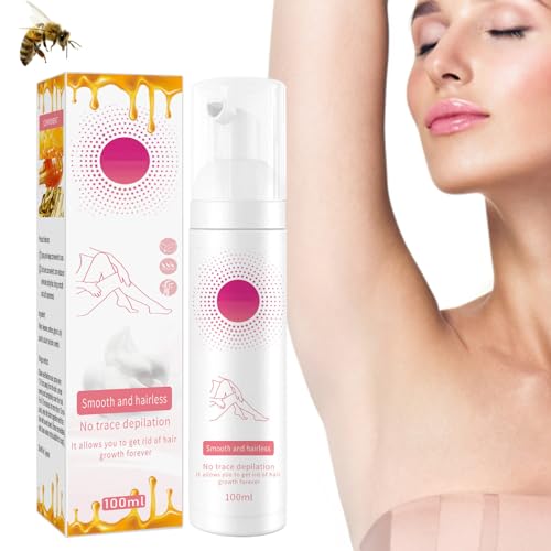 2PCS Haarentfernungs Schaumspray, Enthaarungsspray für Frauen und Männer, Enthaarungscreme Intimbereich Sensible Haut,Enthaarungscreme Gesicht, Arme, Achseln, Beine 100ml (1PCS) von Generisch