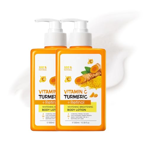2PCS Turmeric Body Lotion mit Vitamin C, 300 ml Aufhellende Körperlotion, Aufhellende Körperfeuchtigkeitscreme, Körperöl, Hautmilch, Body Lotion Damen, Bodylotion Herren 2PCS Turmeric Body Lotion mit Vitamin C, 300 ml Aufhellende Körperlotion, Aufhellende Körperfeuchtigkeitscreme, Körperöl, Hautmilch, Body Lotion Damen, Bodylotion Herren von Generisch