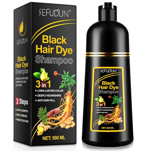 3-in-1 Herbal Hair Dye Shampoo, Natural Black Hair Color Solution for Women & Men, Herbal Hair Dye Shampoo Deeply Nourishing 3-in-1 Herbal Hair Dye Shampoo, Natural Black Hair Color Solution for Women & Men, Herbal Hair Dye Shampoo Deeply Nourishing von Generisch