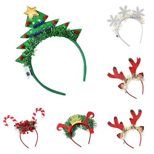 6PCS Weihnachts haarreifen Weihnachtsmütze Haarreif Weihnachtsbaum Stirnband Elfenhut Stirnband für erwachsene Kinder Cosplay Weihnachtsfeier Xmas Party Kopfschmuck 6PCS Weihnachts haarreifen Weihnachtsmütze Haarreif Weihnachtsbaum Stirnband Elfenhut Stirnband für erwachsene Kinder Cosplay Weihnachtsfeier Xmas Party Kopfschmuck von Generisch