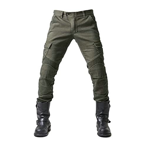 Activewear Für Herren, Motorrad Schutzhose Herren Motorradjeans Atmungsaktiv Verschleißfest Mit 2 Paar Hüft-Und Knieschützer Herausnehmbare Pads Sweatpants Hose Schwarz Leinhosen (4XL, Armeegrün) Activewear Für Herren, Motorrad Schutzhose Herren Motorradjeans Atmungsaktiv Verschleißfest Mit 2 Paar Hüft-Und Knieschützer Herausnehmbare Pads Sweatpants Hose Schwarz Leinhosen (4XL, Armeegrün) von Generisch