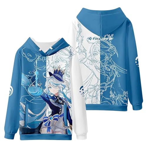 Anime Spiel Genshin Impact Pullover Herren Modische Hoodies & Sweatshirts Langarmshirt Kapuzenpullover Langarm Print Anime Figur Cartoons Tops Sportbekleidung Streetwear Kapuzenpulli von Generisch