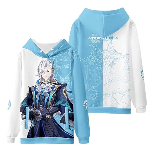 Anime Spiel Genshin Impact Pullover Herren Modische Hoodies & Sweatshirts Langarmshirt Kapuzenpullover Langarm Print Anime Figur Cartoons Tops Sportbekleidung Streetwear Kapuzenpulli von Generisch