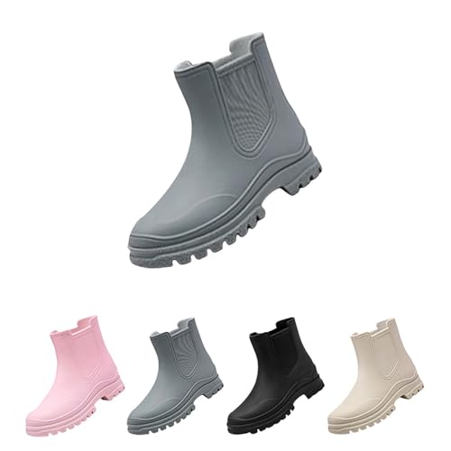 Anti-Rutsch-Knöchel Gummistiefel, Damen Gefüttert Wasserdicht Gummistiefeletten, Halbhohe Rain Boots, Rutschsicher Abriebfest, Atmungsaktiv Regenschuhe, Komfort Gartenschuhe&Schlupfstiefel Anti-Rutsch-Knöchel Gummistiefel, Damen Gefüttert Wasserdicht Gummistiefeletten, Halbhohe Rain Boots, Rutschsicher Abriebfest, Atmungsaktiv Regenschuhe, Komfort Gartenschuhe&Schlupfstiefel von Generisch