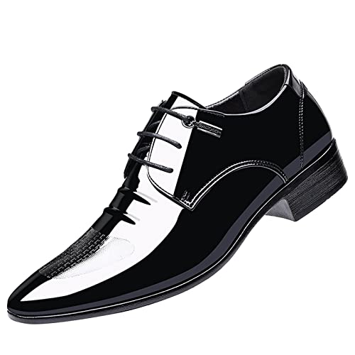 Anzugschuhe Herren Schwarz Leder Schuhe SchnüRschuhe - Pointed Toe Oxfords Business Schuhe rutschfeste Classic Halbschuhe Hochzeitsschuhe Lederschuhe FüR Formale AnläSse Anzugschuhe Herren Schwarz Leder Schuhe SchnüRschuhe - Pointed Toe Oxfords Business Schuhe rutschfeste Classic Halbschuhe Hochzeitsschuhe Lederschuhe FüR Formale AnläSse von Generisch