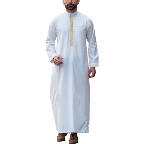 Arabische Kleidung Herren Muslim Kaftan Abaya Herren Gewand Robe Crew Stehkragen Thobe Arabisch Gebet Eid Kleidung Islamische Kleidung Aus Dem Nahen Osten Gebetskleidung für Männer Arabische Kleidung Herren Muslim Kaftan Abaya Herren Gewand Robe Crew Stehkragen Thobe Arabisch Gebet Eid Kleidung Islamische Kleidung Aus Dem Nahen Osten Gebetskleidung für Männer von Generisch