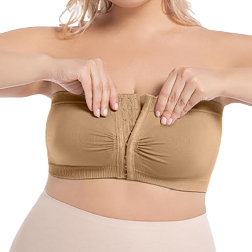 BHS Frauen Ohne Bügel Damen Trägerloser BH Push up Mit Vorderer Schnalle Bustier Seamless Soft Super Bequemer Bandeau BH Starker Halt rutschfest Trägerloses Top Ohne Träger Tube Top BHS Frauen Ohne Bügel Damen Trägerloser BH Push up Mit Vorderer Schnalle Bustier Seamless Soft Super Bequemer Bandeau BH Starker Halt rutschfest Trägerloses Top Ohne Träger Tube Top von Generisch