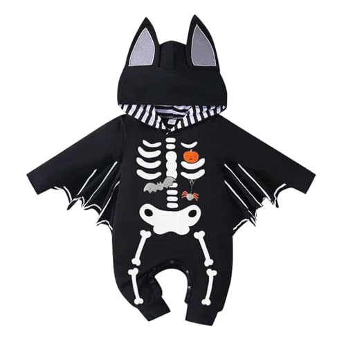 Baby Fledermaus Kostüm 0-12 Monate Halloween Kostüm Baby Jungen Mädchen Fledermaus-Kostüm mit Kapuze Halloween Baby Outfit Strampler Set Halloween Kostüm Kinder Neugeborene Cosplay Faschingskostüm Baby Fledermaus Kostüm 0-12 Monate Halloween Kostüm Baby Jungen Mädchen Fledermaus-Kostüm mit Kapuze Halloween Baby Outfit Strampler Set Halloween Kostüm Kinder Neugeborene Cosplay Faschingskostüm von Generisch