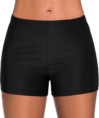 Badeshorts Damen, Bauchweg Badehose Damen Hgih Waist Bikini Hose Schwarz Retro Schwimmshorts Basic Bikinihose mit hoher Taille Strandshorts Tankini-Shorts Sexy Badeanzug Strandmode Boardshorts Badeshorts Damen, Bauchweg Badehose Damen Hgih Waist Bikini Hose Schwarz Retro Schwimmshorts Basic Bikinihose mit hoher Taille Strandshorts Tankini-Shorts Sexy Badeanzug Strandmode Boardshorts von Generisch