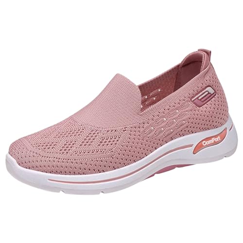 Ballerinas aus Kunstleder Damen Pumps Low-Top Schlüpfen Espadrilles Damen Loafer Bequeme Frauen Flache Schuhe Wandern Sandalen Knit Kleid Schuhe Pumps von Generisch