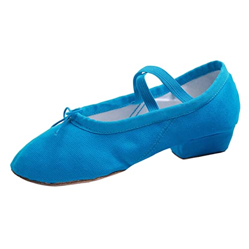 Ballettschuhe für Damen, flache niedrige Absätze, Segeltuch, Tanzschuhe, weiche Sohle, Trainingsschuhe, Yoga, Gymnastik, Hausschuhe für Damen, Pumps, elastische Riemen, bequeme Schuhe für von Generisch