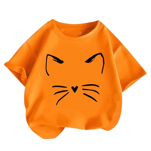 Baumwolle Kurze Oberteile Bedrucken Kurzarm Top T-Shirt für Mädchen Basic Croptop Atmungsaktiv Casual Sportshirt Mode Kinderkleidung Freizeit Kurzarmhemd Orange 110 Baumwolle Kurze Oberteile Bedrucken Kurzarm Top T-Shirt für Mädchen Basic Croptop Atmungsaktiv Casual Sportshirt Mode Kinderkleidung Freizeit Kurzarmhemd Orange 110 von Generisch