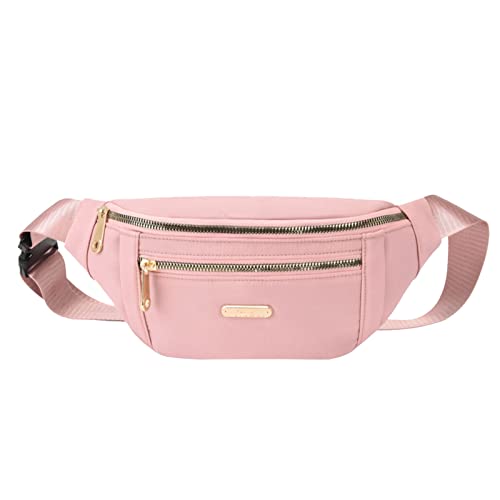 Beliebte Damen-Hüfttasche, Stoff-Brusttasche, Umhängetasche, lässige Tasche, Herrentaschengurt, rose, Einheitsgröße, Reiserucksäcke von Generisch