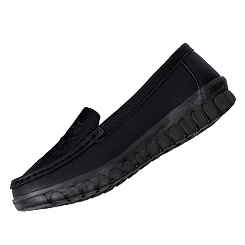 Bequeme Ballettschuhe Damen Pumps Espadrille für Damen Wildleder Mokassins Loafer Sonnenscheinschuhe Yoga Matte Fußbett Sandalen Runde Zehe Strick Kleid Schuhe von Generisch