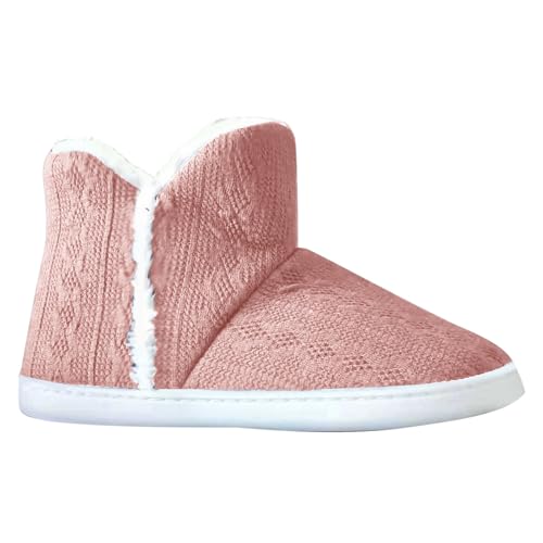 Bequeme Stiefel für Damen, Winterstiefel, einfarbig, für drinnen und draußen, isoliert, mit Wellen-Strickmuster-Design, rose, 40 EU Bequeme Stiefel für Damen, Winterstiefel, einfarbig, für drinnen und draußen, isoliert, mit Wellen-Strickmuster-Design, rose, 40 EU von Generisch