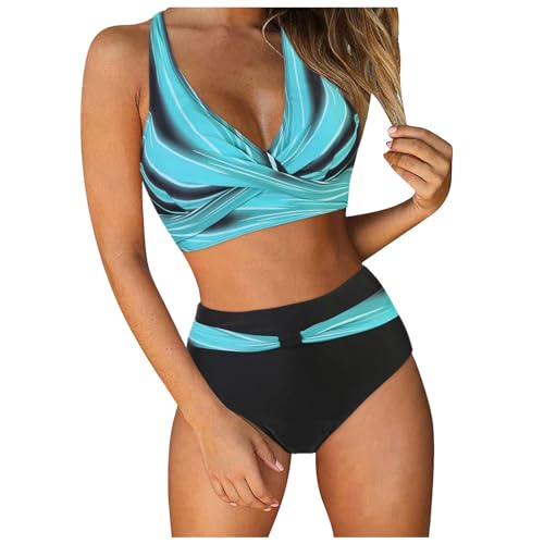 Bikini Damen Set, Badeanzug Damen, Bikini Set Bauch Weg Badeanzüge High Waist Bikinis Push Up Hohe Taille Badeanzug Grosse Grössen Bademode Triangel Swimsuits for Women Sport Tankini, grün, XL Bikini Damen Set, Badeanzug Damen, Bikini Set Bauch Weg Badeanzüge High Waist Bikinis Push Up Hohe Taille Badeanzug Grosse Grössen Bademode Triangel Swimsuits for Women Sport Tankini, grün, XL von Generisch